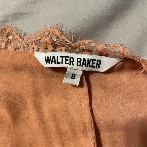 Women’s Peach Layered Sundress with White Geometric Embroidery - Picture 3 of 4